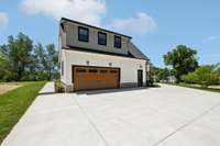 Enormous concrete driveway apron