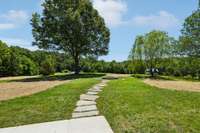 Looking at firepit with views beyond