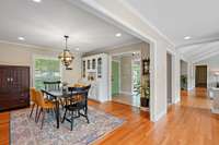 Open, formal dining room just off the foyer.