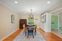 Open, formal dining room just off the foyer.