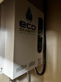 Eco Smart Tankless Water Heater in the Utility Room