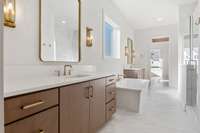 Photos are of a similar home--Bathroom will have a different configuration but have a similar look