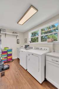 Roomy laundry room