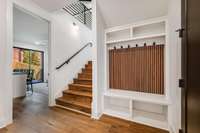 Mudroom area conveniently located off the entrance from the garage