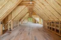 Additional unfinished attic space.