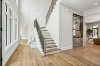 Natural lights pours into the home on both floors.