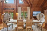 Inviting dining room off the gourmet kitchen