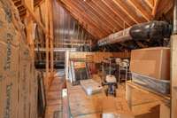 Extra large and extended attic space off the bonus room!!