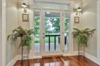 Large foyer with much natural lighting.