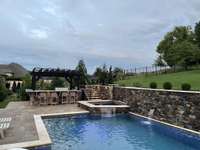 Pool inspiration photo shared by Sparks Signature based on custom rendering for pool for 6113 Lookaway. Not actual pool