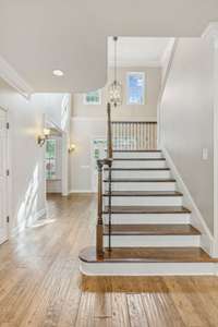 Bright and airy hallway.