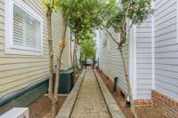 I love this walkway from the backyard to the front.