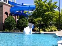 The kids and adults will love this water slide.