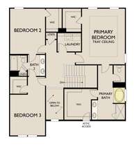 2nd floor layout with Jack & Jill bath