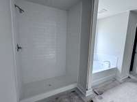 Primary bath - separate tiled shower