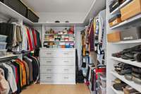 Dream closet with built ins.