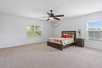 Large secondary bedroom over garage has additional hvac unit.  Makes a great bonus/play room, guest suite or flex space.