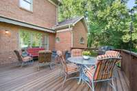 Step out from your family room and kitchen onto the deck to grill out! Great spot for entertaining, too!