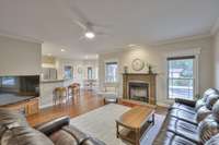 Kitchen opens to the main living area in the home - so warm and inviting