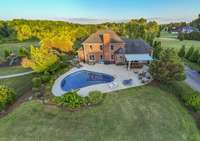 Beautiful landscaping around saltwater pool