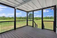 Covered Patio and green, green acres!