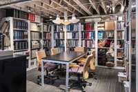 Also located at the basement level, is the resource library for Anderson Design Studio