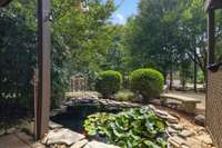 Koi Pond just off the downstairs patio.