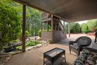 Covered patio down is private and so relaxing.