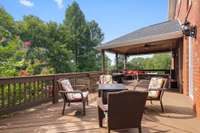 Large deck is perfect for entertaining.