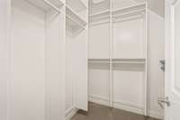 Custom closets throughout