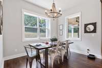 Dining area off kitchen and living room