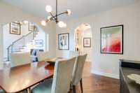 Dining Room with Bay Window off of the Foyer 12'6" X 14'