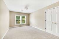 This is a very large bedroom with double closet.