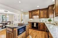 A favorite feature: the window above the sink, which overlooks the beautiful backyard.