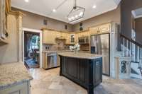 Kitchen view with access to dining room.