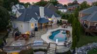 This patio was masterfully designed to maximize the lake environment and outdoor living.