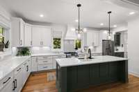 Stunning open kitchen with ample storage