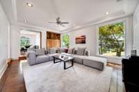 Large family room / den with picture window - just off the kitchen/breakfast room.