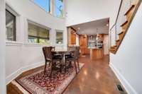 Breakfast area off of the kitchen is the perfect space for every day meals and gatherings.