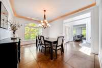 Formal dining room off the foyer