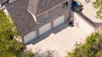 View of the courtyard area outside garage