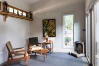 The shed roof offers incredible views and light from many directions.  Concrete floors add a strong visual and actual foundation to this remarkable space.