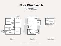 A sketch of the different interior spaces.