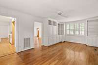 den/second living room space on the other side of house - accessed thru kitchen & living room. built in cabinets