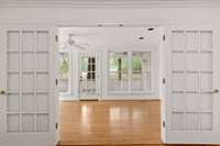 entrance from dining area to sunroom