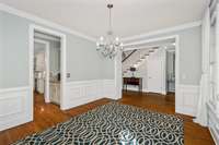 Formal dining with entrance to Butler's pantry.