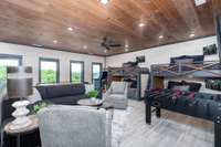 Interior of similar cabin in community.  Interior finishes and furnishings vary from cabin to cabin