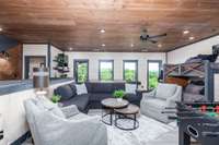 Interior of similar cabin in community.  Interior finishes and furnishings vary from cabin to cabin