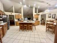 Large Kitchen for family gatherings to flow throughout the home.