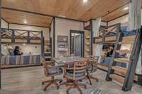 Interior of 5 bedroom rooftop cabin.  6 bedroom rooftop floor plan will vary.